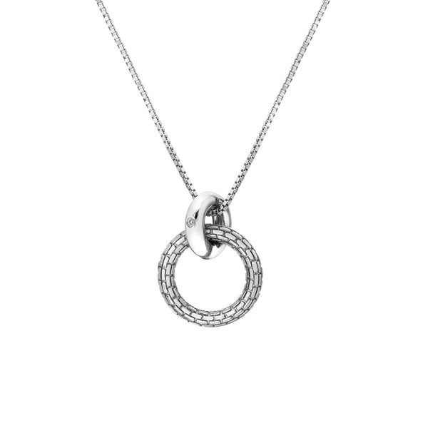 Hot Diamonds Woven Open Circle Necklace