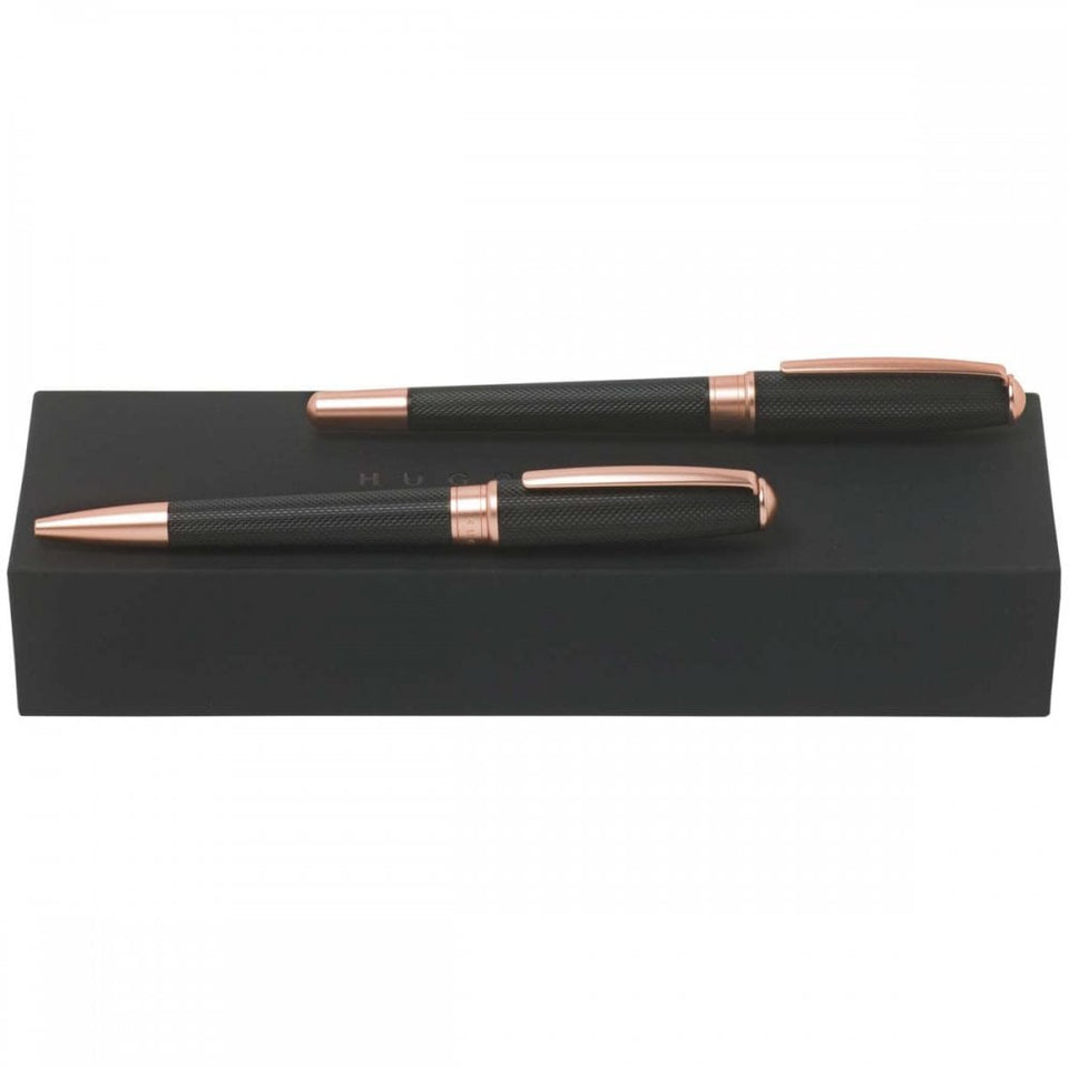 Hugo Boss Essential Ballpoint + Rollerball Pen Set