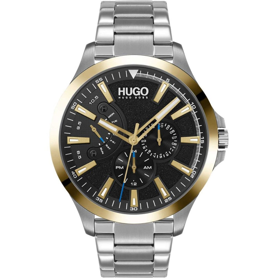 Francis & Gaye Men's #Leap Two-Tone Black Dial 45mm Watch