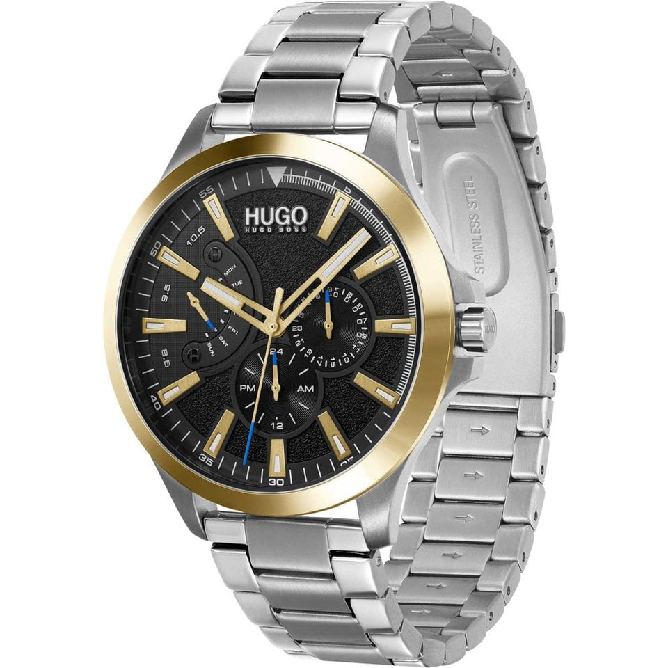 Francis & Gaye Men's #Leap Two-Tone Black Dial 45mm Watch
