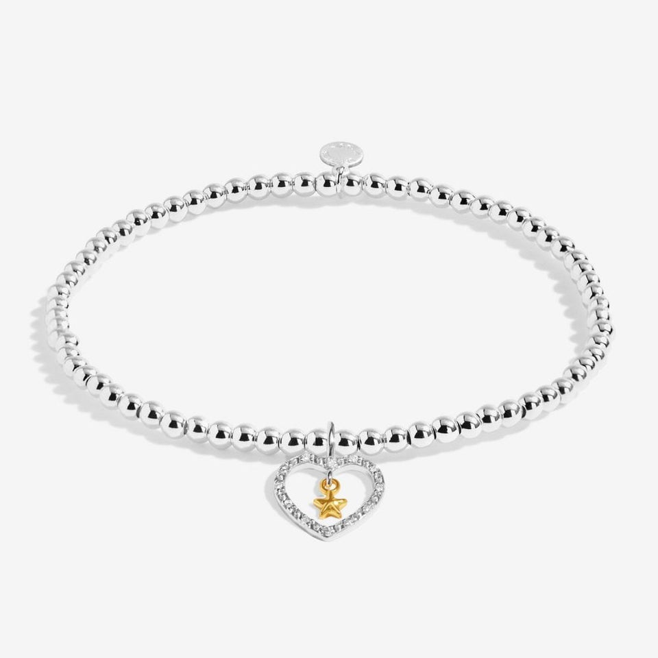 Joma Jewellery A Little 'Best News Ever' Bracelet in Silver & Gold Plating
