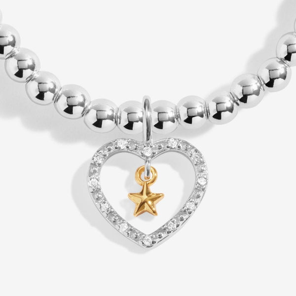 Joma Jewellery A Little 'Best News Ever' Bracelet in Silver & Gold Plating