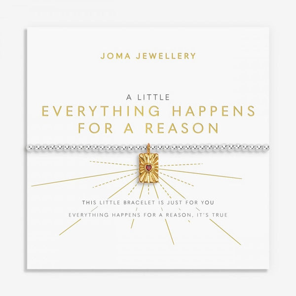 Joma Jewellery A Little 'Everything Happens For A Reason' Bracelet in Gold Plating