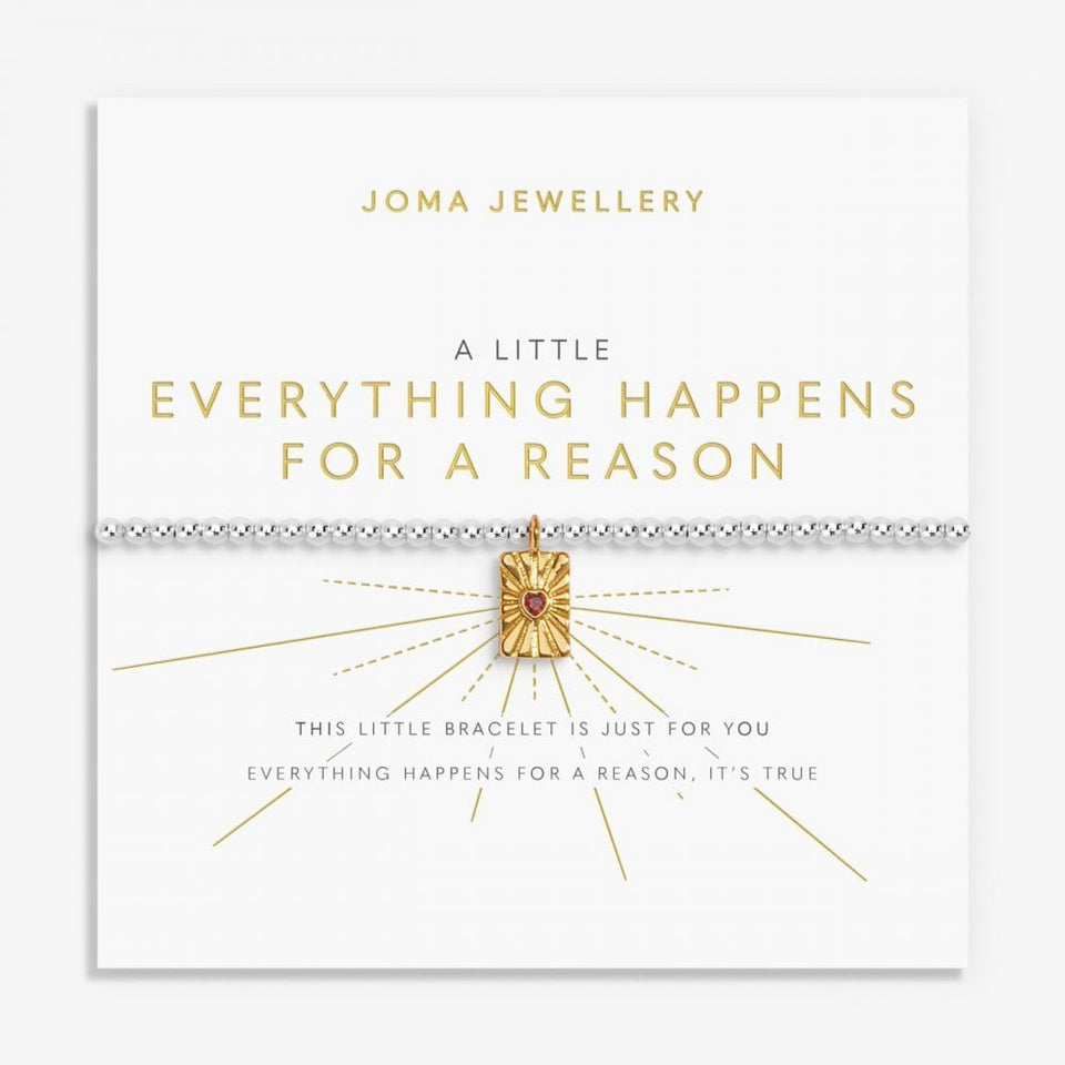 Joma Jewellery A Little 'Everything Happens For A Reason' Bracelet in Gold Plating