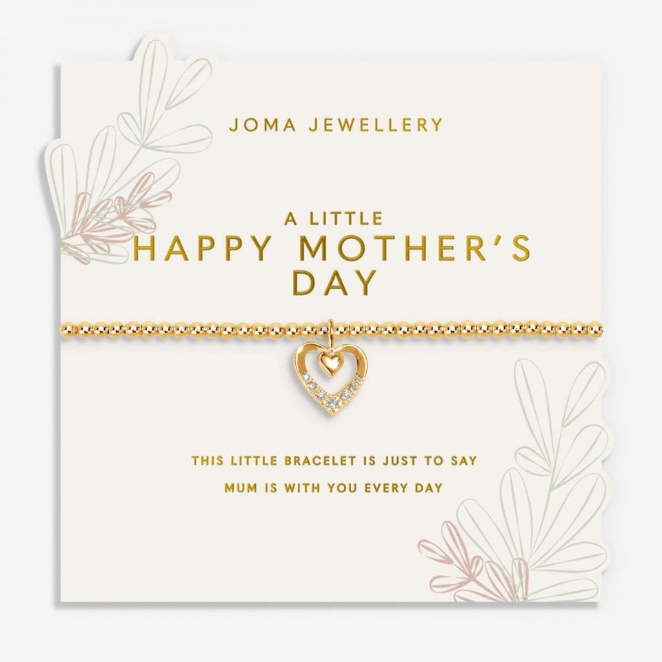 Joma Jewellery A Little Gold 'Happy Mother's Day' Bracelet