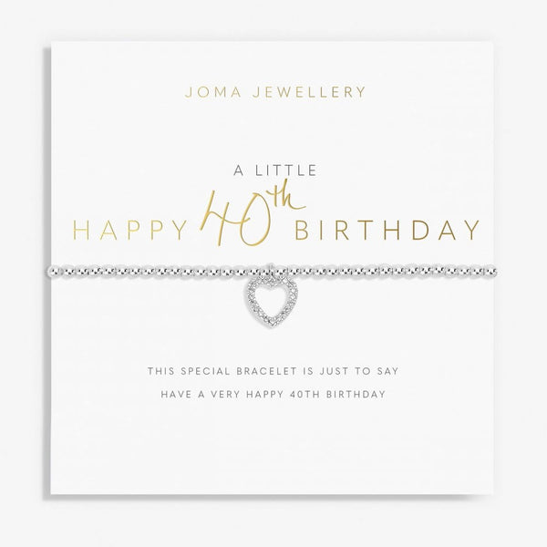 Joma Jewellery A Little 'Happy 40th Birthday' Bracelet