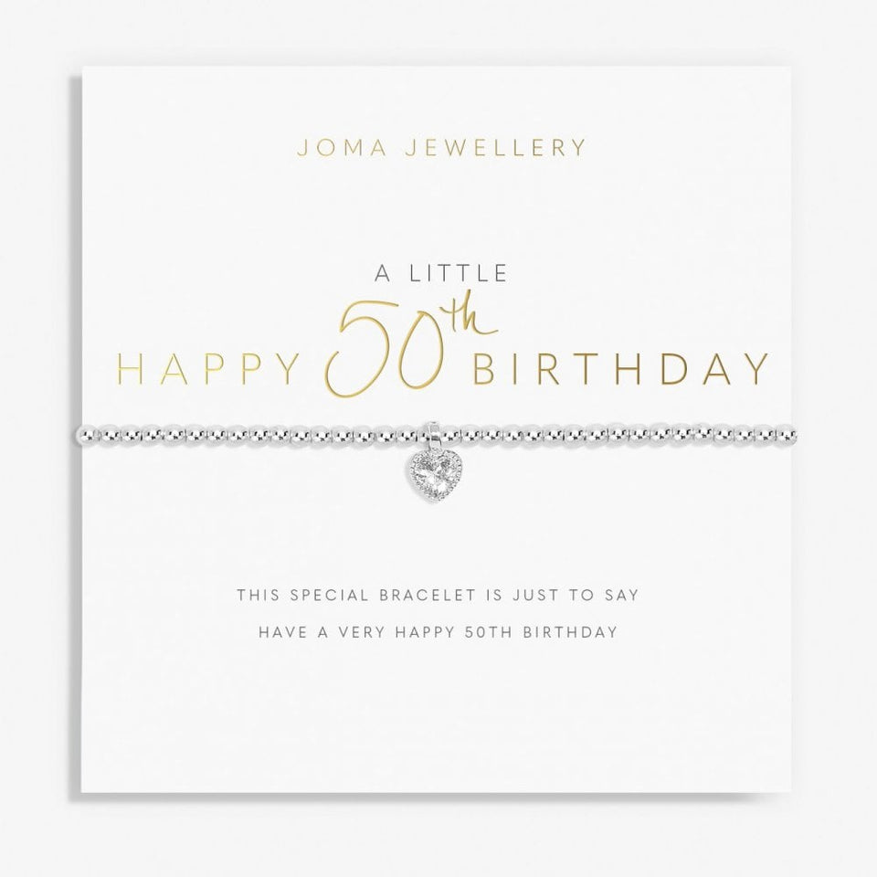 Joma Jewellery A Little 'Happy 50th Birthday' Bracelet