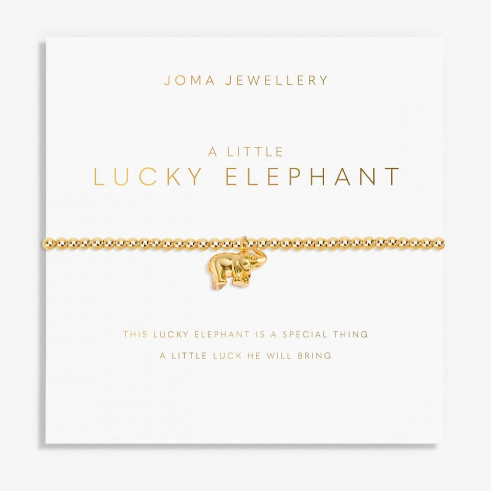Joma Jewellery A Little 'Lucky Elephant' Bracelet In Gold Plating