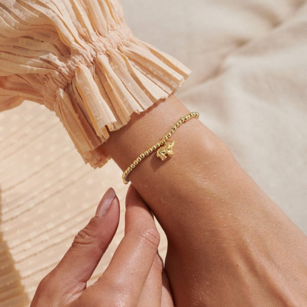 Joma Jewellery A Little 'Lucky Elephant' Bracelet In Gold Plating