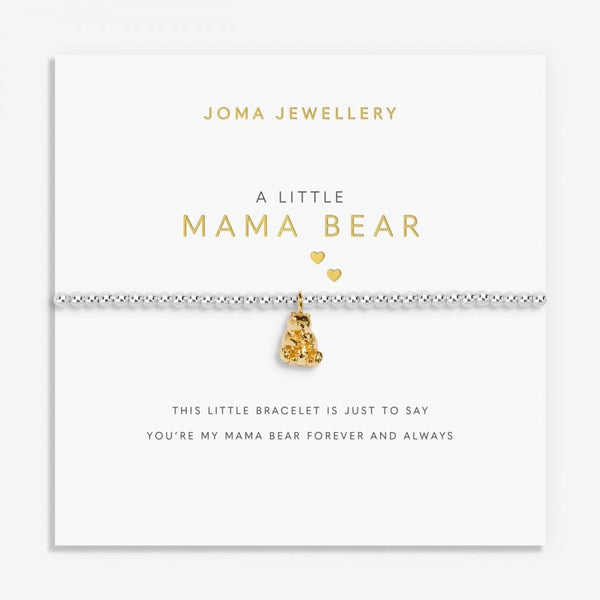Joma Jewellery A Little 'Mama Bear' Bracelet in Silver & Gold Plating