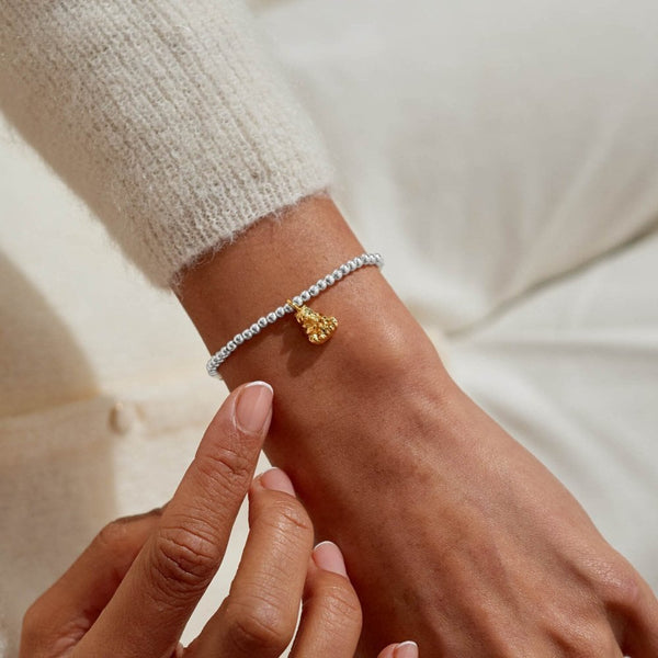 Joma Jewellery A Little 'Mama Bear' Bracelet in Silver & Gold Plating