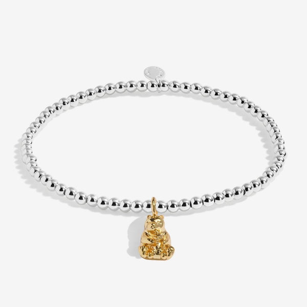 Joma Jewellery A Little 'Mama Bear' Bracelet in Silver & Gold Plating
