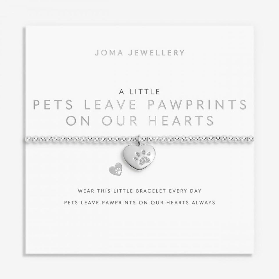 Joma Jewellery A Little 'Pets Leave Pawprints On Our Hearts' Bracelet