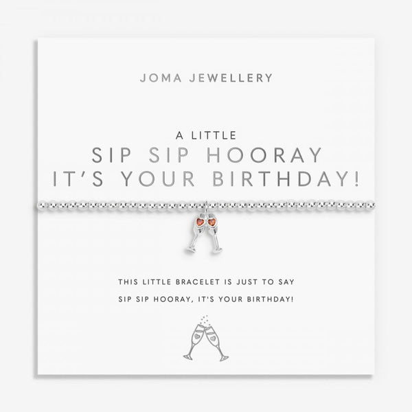 Joma Jewellery A Little 'Sip Sip Hooray its Your Birthday!' Bracelet