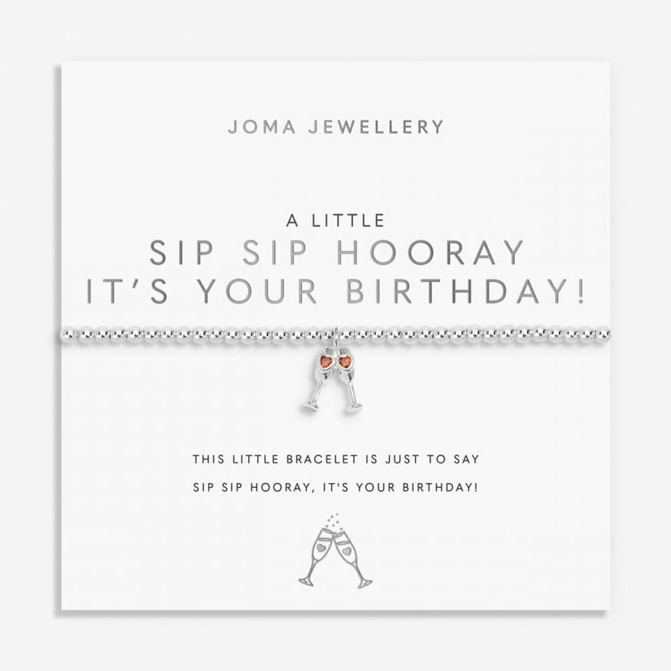 Joma Jewellery A Little 'Sip Sip Hooray its Your Birthday!' Bracelet
