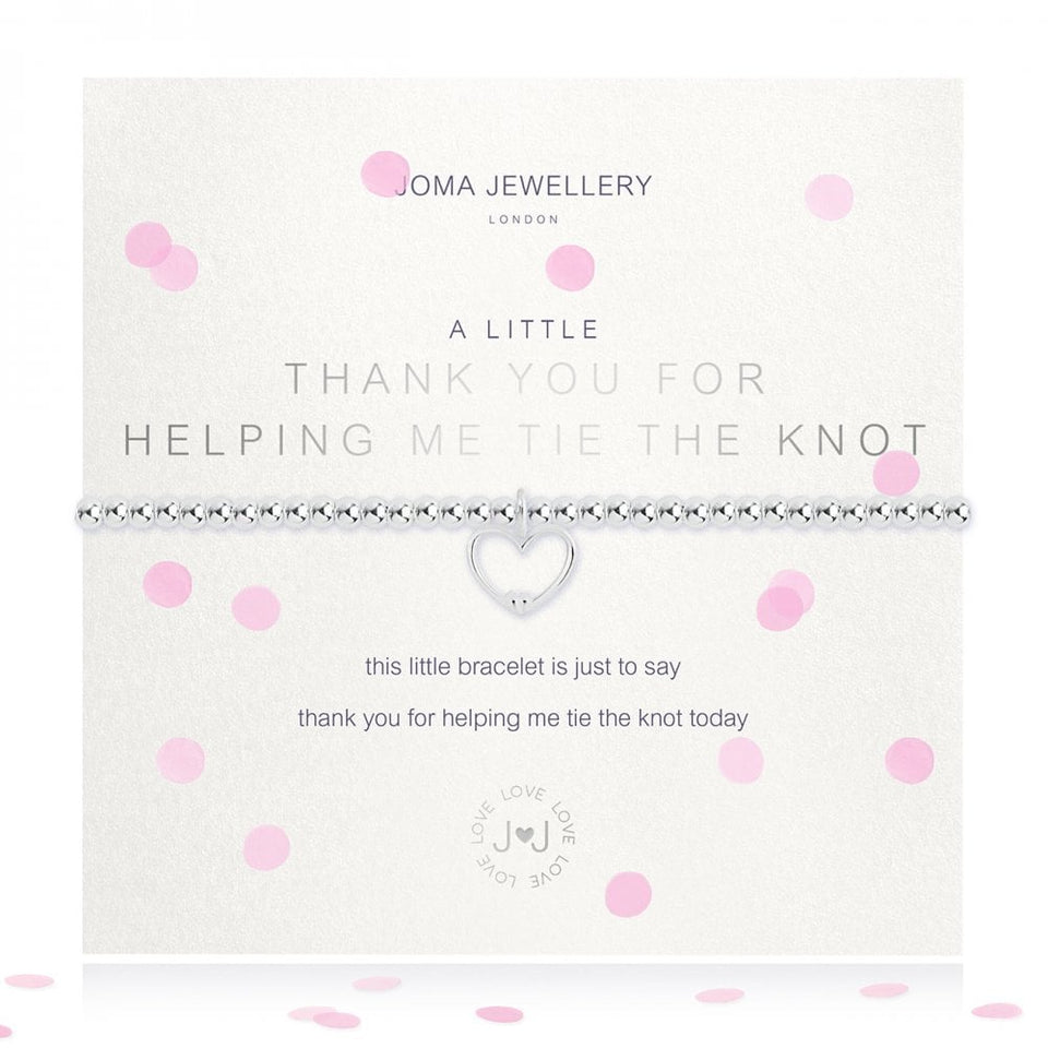 Joma Jewellery A Little 'Thank You For Helping Me Tie The Knot' Bracelet