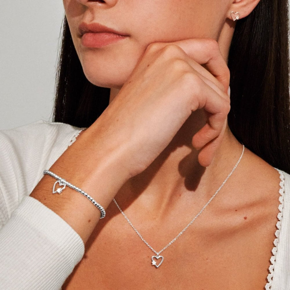 Joma Jewellery Celebration Stack 'Happy Birthday' Bracelet, Necklace & Earrings Gift Set