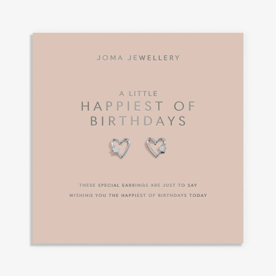 Joma Jewellery Celebration Stack 'Happy Birthday' Bracelet, Necklace & Earrings Gift Set