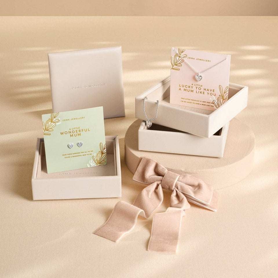 Joma Jewellery Celebration Stack 'Wonderful Mum' Bracelet, Necklace & Earrings Gift Set