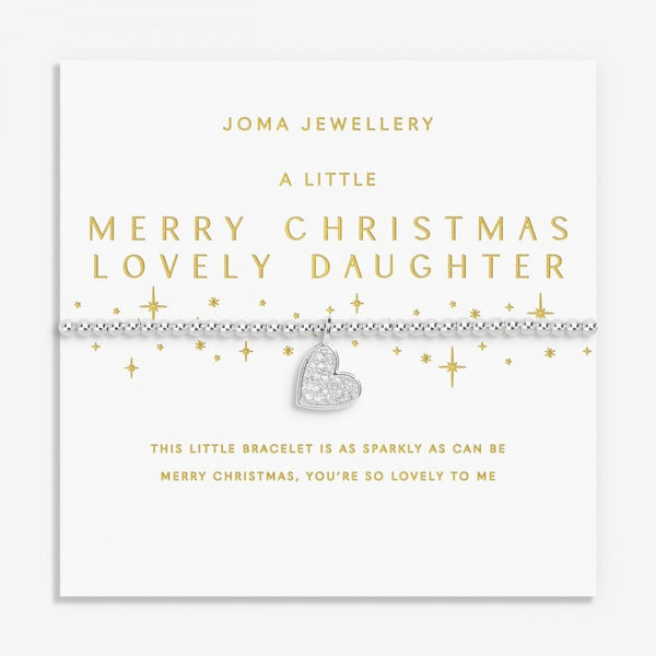 Joma Jewellery Christmas A Little 'Merry Christmas Lovely Daughter' Bracelet