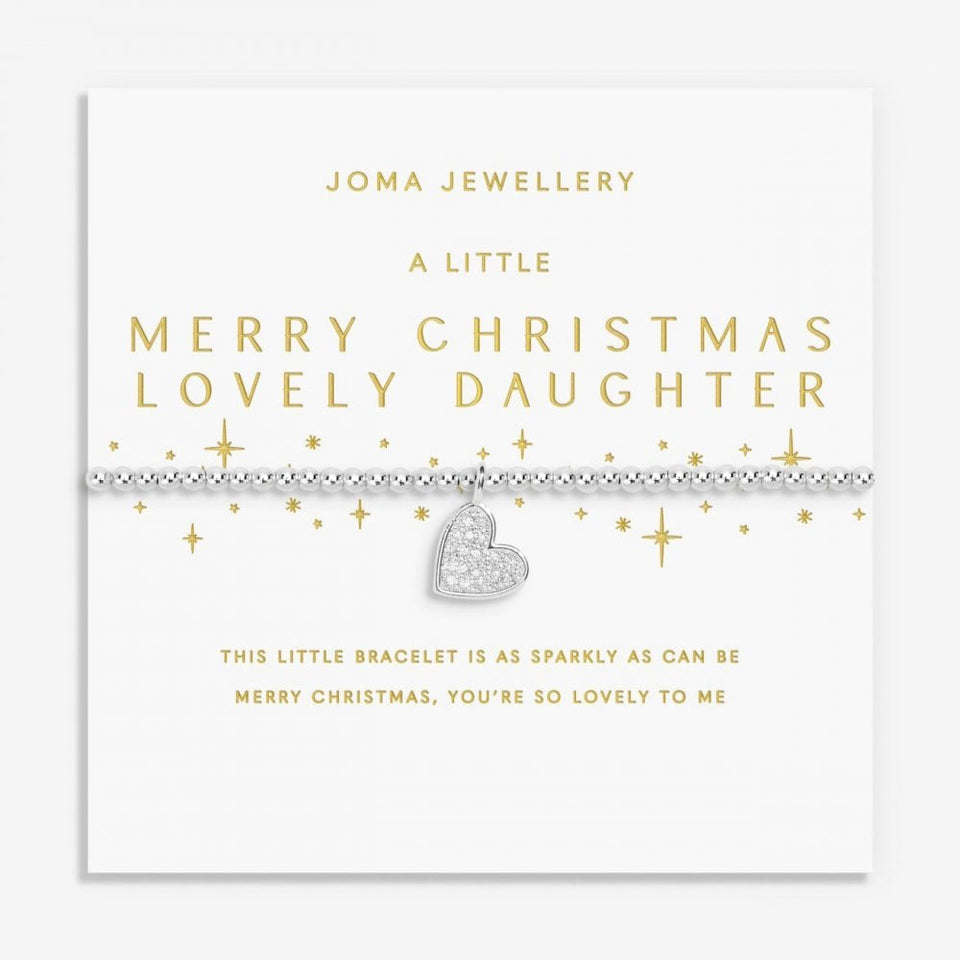 Joma Jewellery Christmas A Little 'Merry Christmas Lovely Daughter' Bracelet