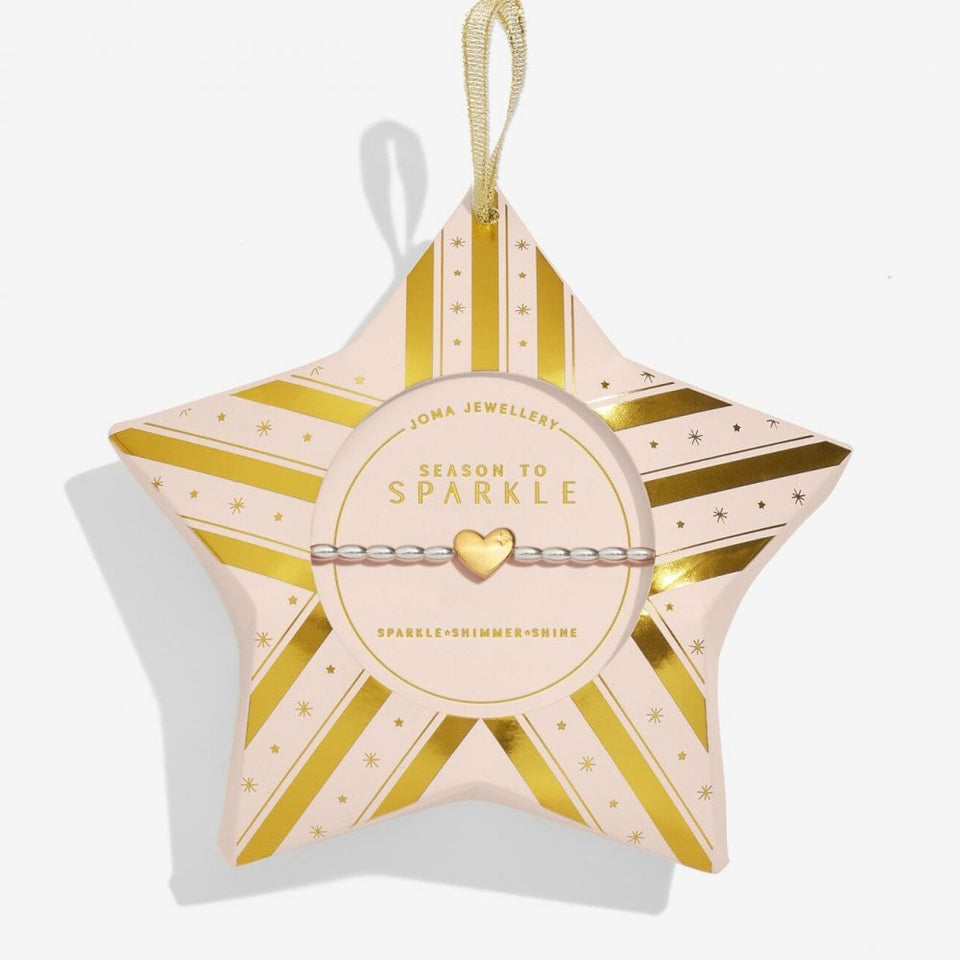 Joma Jewellery Christmas Wish 'Season To Sparkle' Bracelet In Silver & Gold Plating