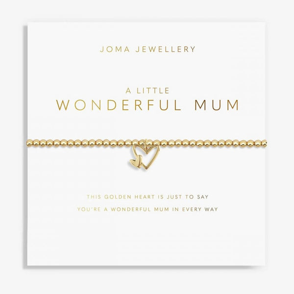 Joma Jewellery Gold A Little 'Wonderful Mum' Bracelet