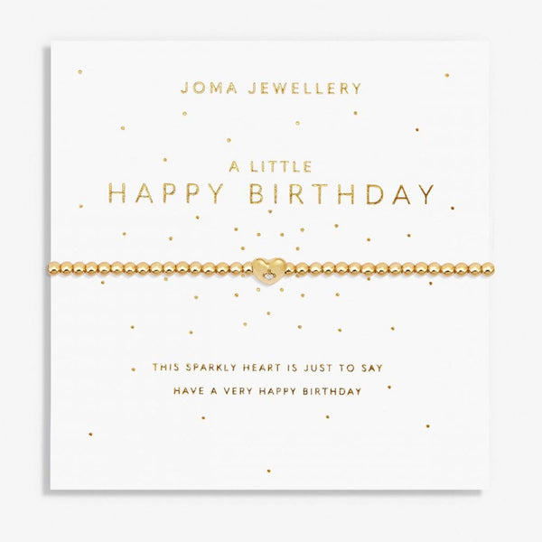 Joma Jewellery Gold 'Happy Birthday' A Little Bracelet