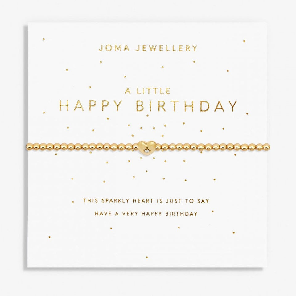 Joma Jewellery Gold 'Happy Birthday' A Little Bracelet