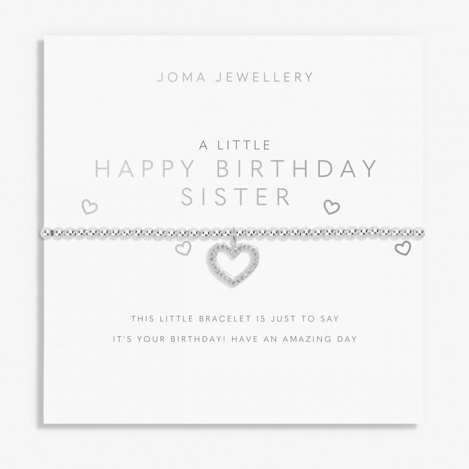 Joma Jewellery 'Happy Birthday Sister' A Little Bracelet