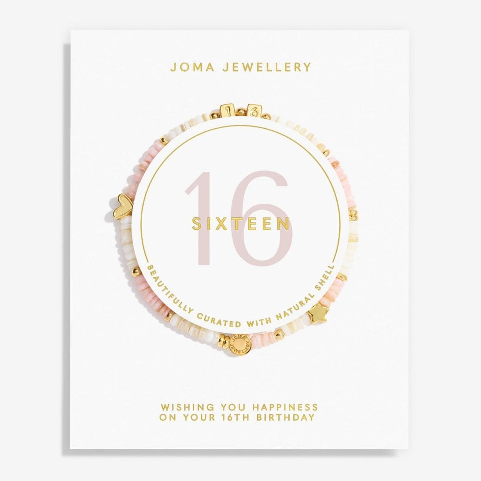 Joma Jewellery Happy Little Moments '16th Birthday' Bracelet in Gold Plating