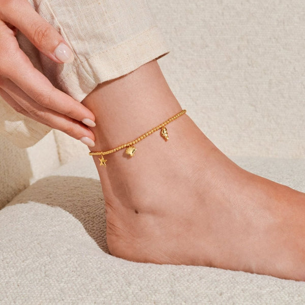 Joma Jewellery Ladies Gold Tone Shell Charms Anklet