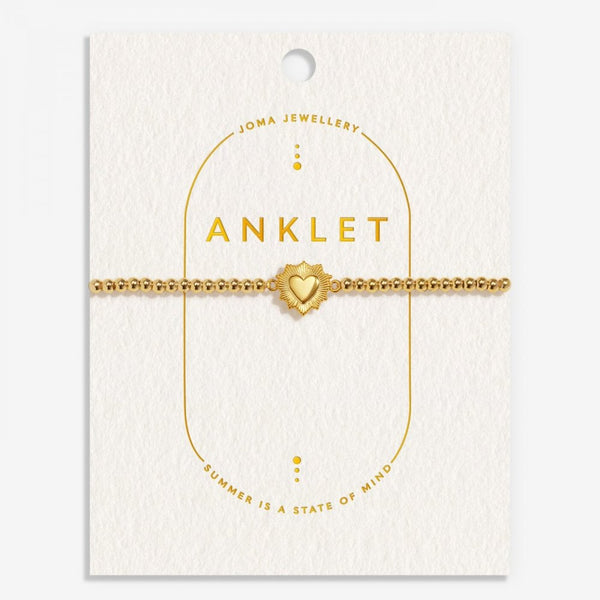 Joma Jewellery Ladies Gold Tone Sunray Anklet