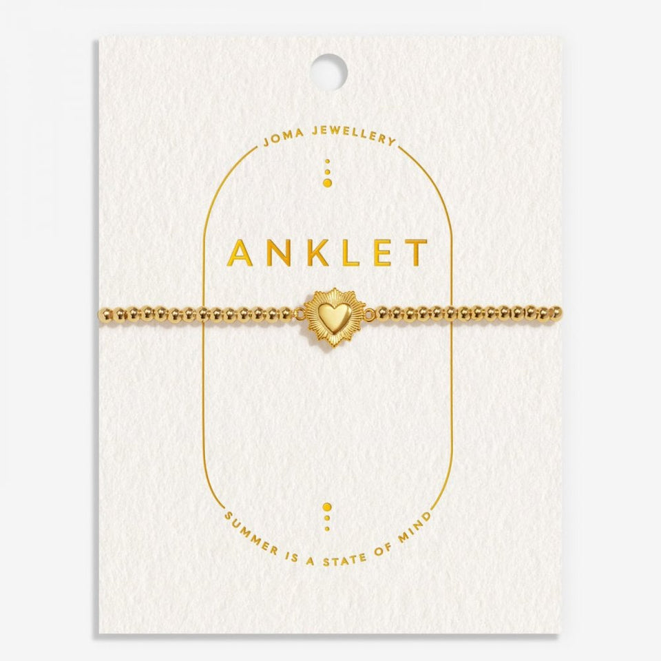 Joma Jewellery Ladies Gold Tone Sunray Anklet