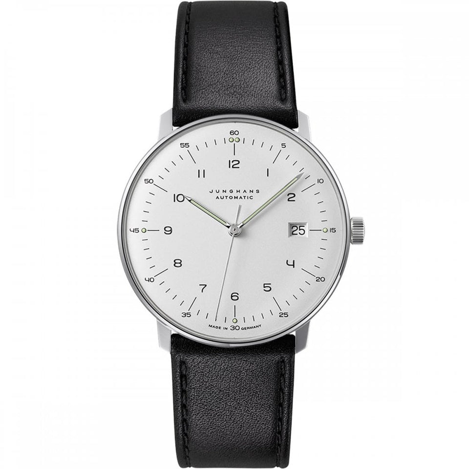 Junghans Gent's Max Bill Automatic Black Strap 38mm Watch