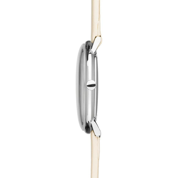 Junghans Ladies 32mm Max Bill Cream Leather Strap Watch