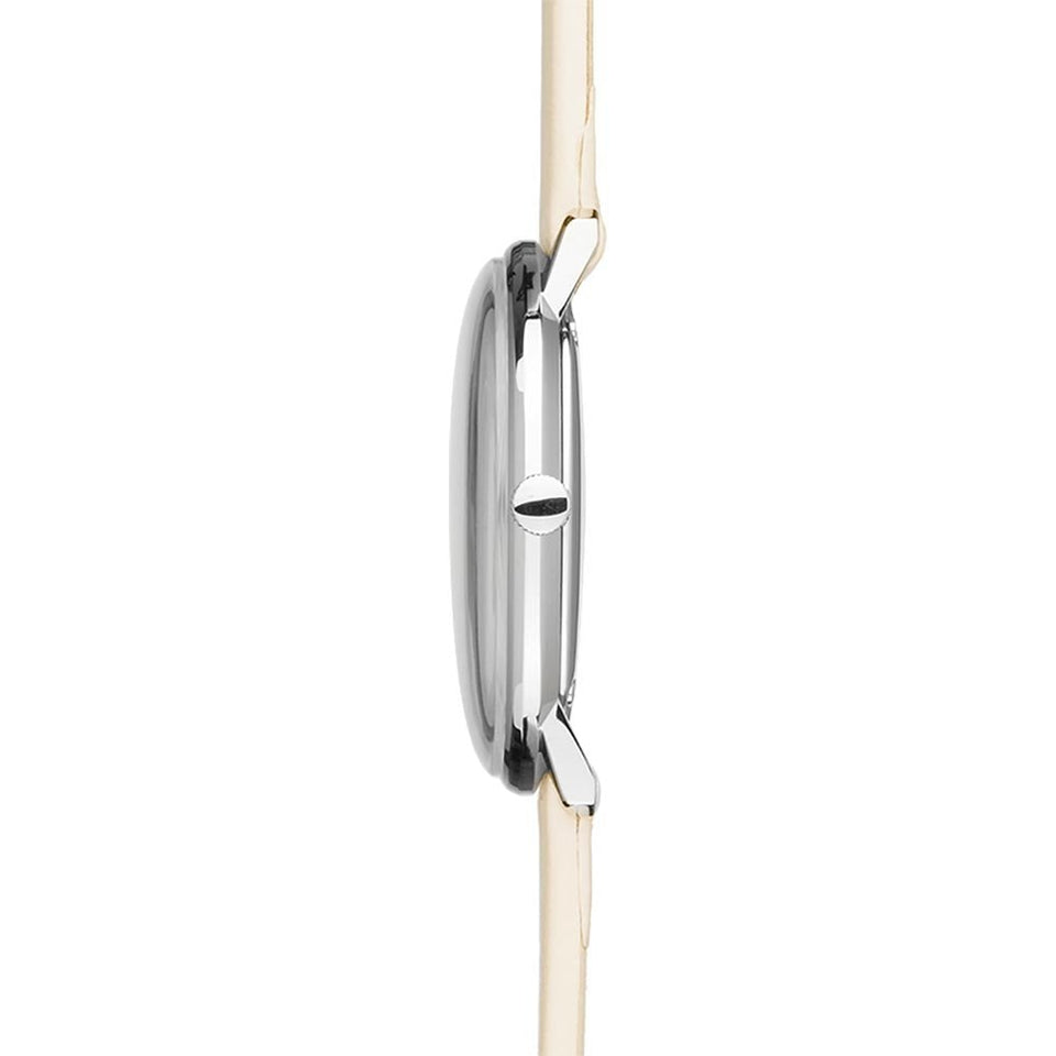 Junghans Ladies 32mm Max Bill Cream Leather Strap Watch