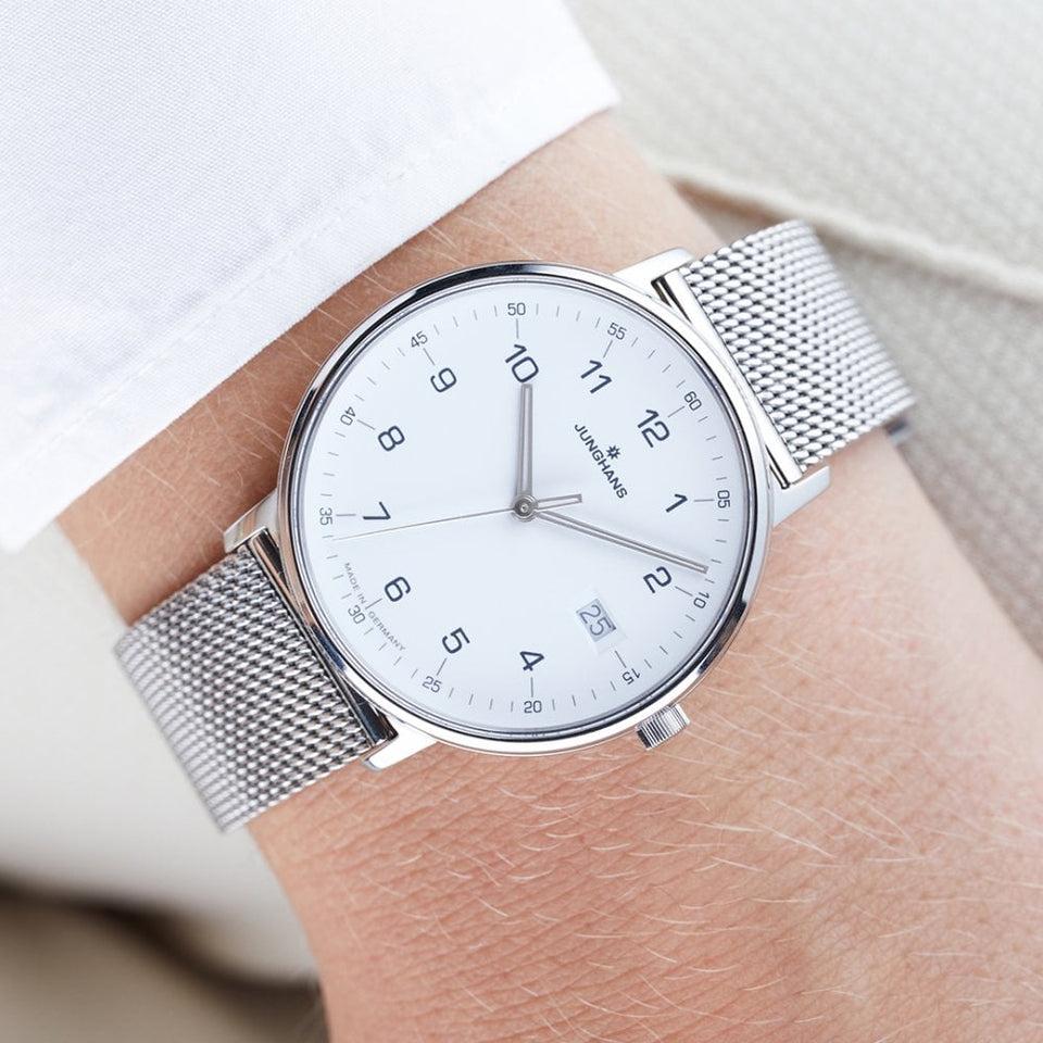 Junghans Ladies FORM 34mm Quartz Mesh Bracelet Watch