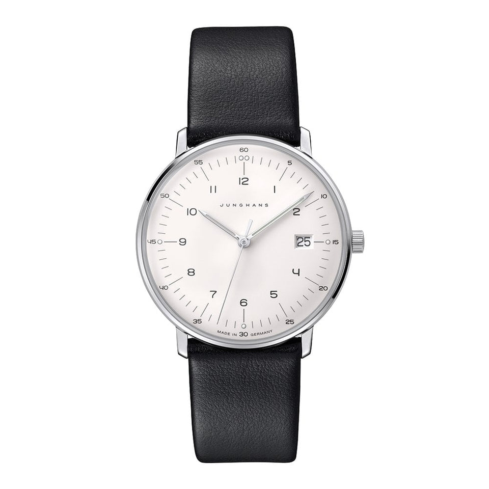 Junghans Ladies Max Bill 32mm Black Strap Quartz Watch