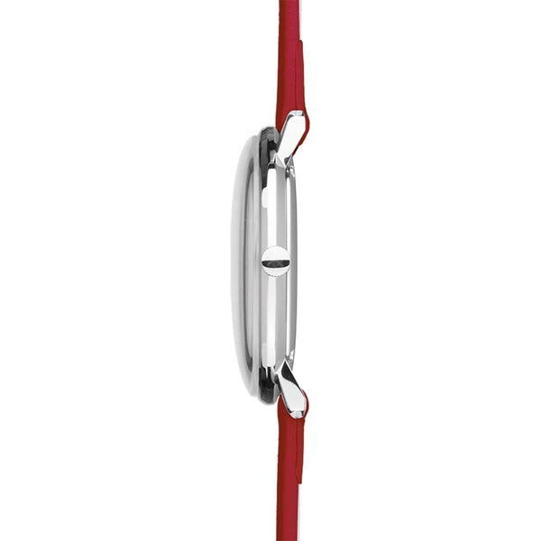Junghans Ladies Max Bill 32mm Red Leather Quartz Watch