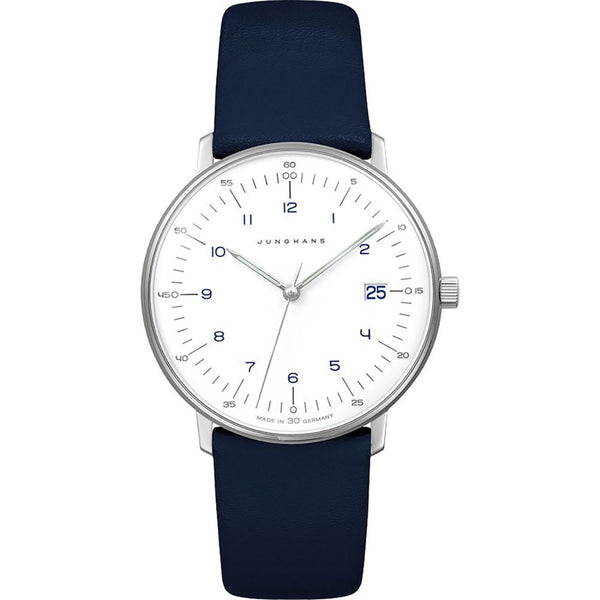 Junghans Ladies Max Bill Bauhaus Blue Strap 33mm Watch