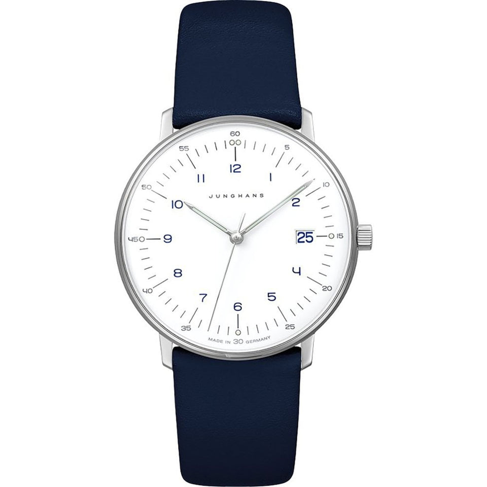 Junghans Ladies Max Bill Bauhaus Blue Strap 33mm Watch