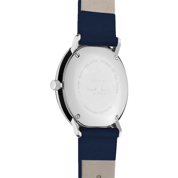 Junghans Ladies Max Bill Bauhaus Blue Strap 33mm Watch