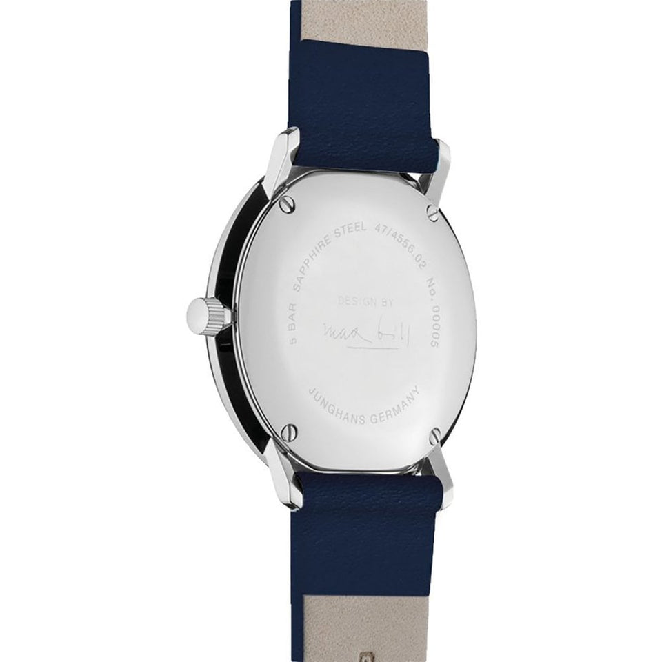Junghans Ladies Max Bill Bauhaus Blue Strap 33mm Watch