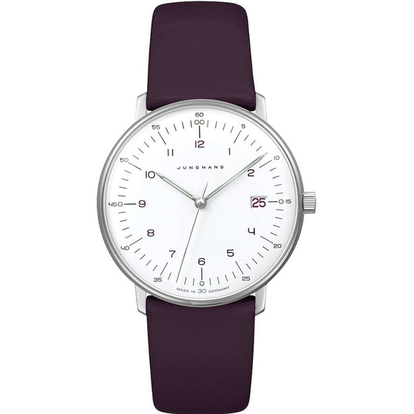 Junghans Ladies Max Bill Bauhaus Bordeaux Strap 33mm Watch