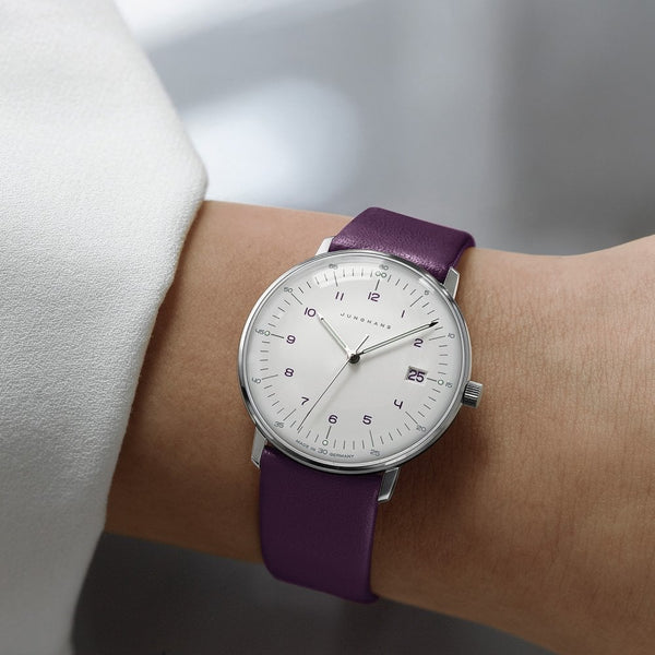 Junghans Ladies Max Bill Bauhaus Bordeaux Strap 33mm Watch
