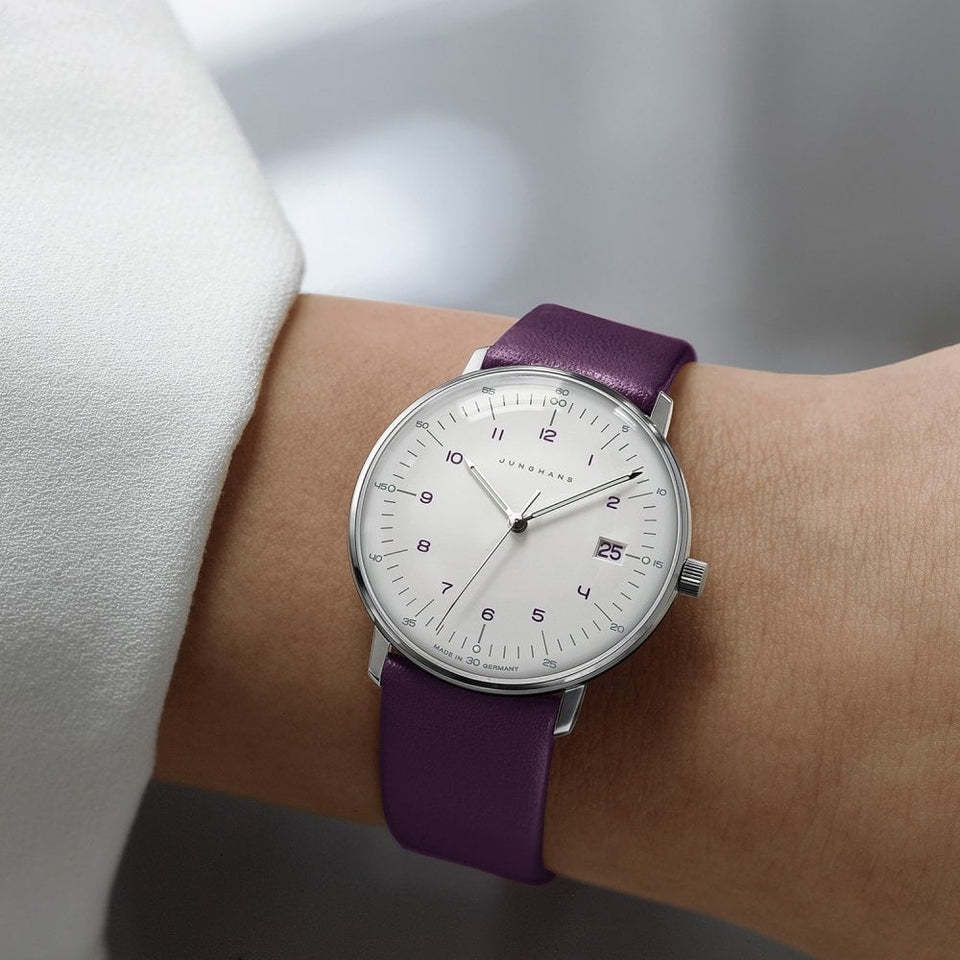 Junghans Ladies Max Bill Bauhaus Bordeaux Strap 33mm Watch