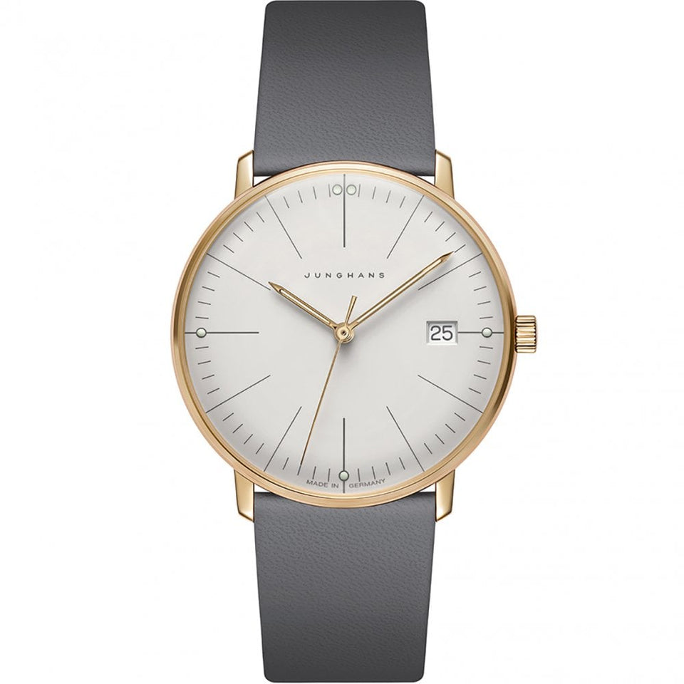 Junghans Ladies Max Bill Rose PVD 32mm Quartz Strap Watch