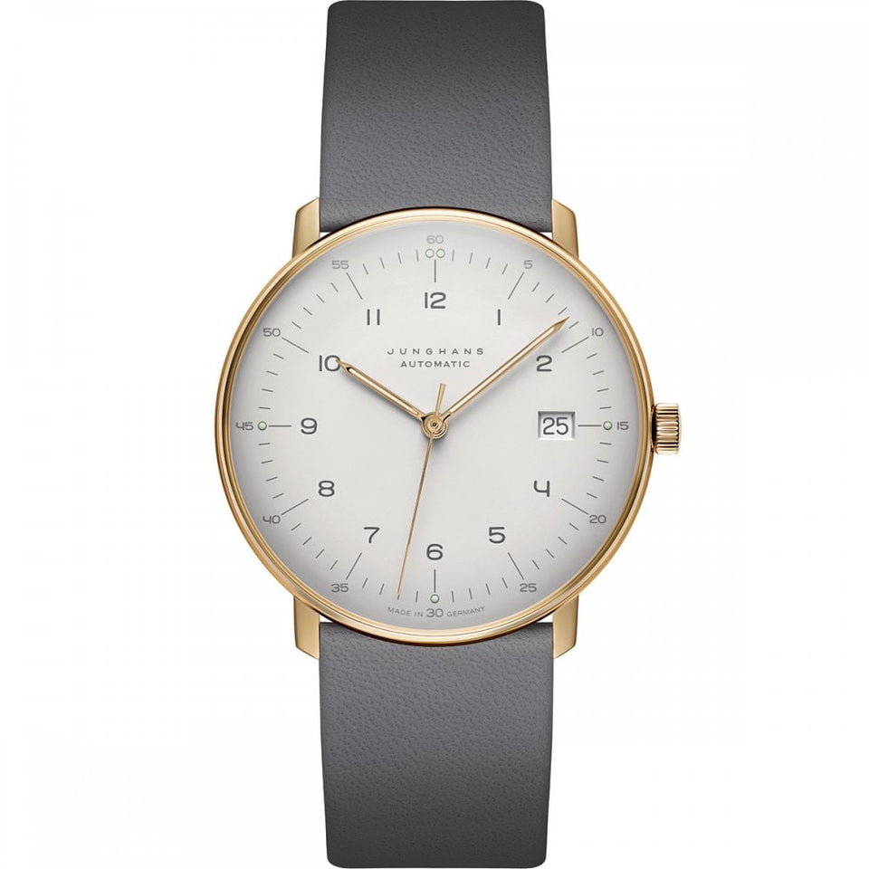Junghans Max Bill Automatic 38mm Grey Leather Rose PVD Watch