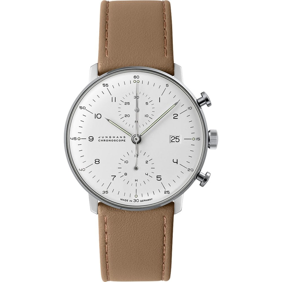 Junghans Max Bill Chronoscope 40mm White Dial Watch